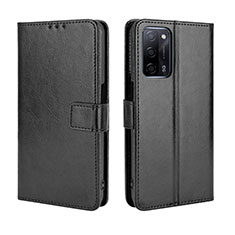 Handytasche Stand Schutzhülle Flip Leder Hülle BY5 für Oppo A55 5G Schwarz