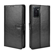 Handytasche Stand Schutzhülle Flip Leder Hülle BY5 für Oppo A55S 5G Schwarz