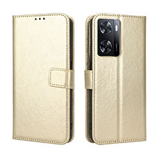 Handytasche Stand Schutzhülle Flip Leder Hülle BY5 für Oppo A57e Gold