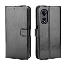 Handytasche Stand Schutzhülle Flip Leder Hülle BY5 für Oppo A58 5G Schwarz