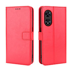 Handytasche Stand Schutzhülle Flip Leder Hülle BY5 für Oppo A78 4G Rot