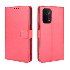 Handytasche Stand Schutzhülle Flip Leder Hülle BY5 für Oppo A93 5G Rot