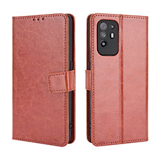 Handytasche Stand Schutzhülle Flip Leder Hülle BY5 für Oppo A94 5G Braun