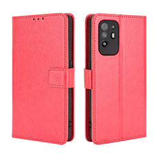 Handytasche Stand Schutzhülle Flip Leder Hülle BY5 für Oppo A95 5G Rot