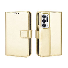 Handytasche Stand Schutzhülle Flip Leder Hülle BY5 für Oppo Find N 5G Gold