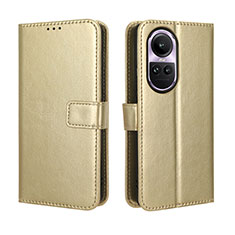 Handytasche Stand Schutzhülle Flip Leder Hülle BY5 für Oppo Reno10 5G Gold