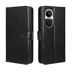 Handytasche Stand Schutzhülle Flip Leder Hülle BY5 für Oppo Reno10 5G Schwarz