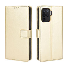 Handytasche Stand Schutzhülle Flip Leder Hülle BY5 für Oppo Reno5 F Gold