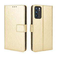 Handytasche Stand Schutzhülle Flip Leder Hülle BY5 für Oppo Reno6 5G Gold