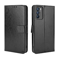 Handytasche Stand Schutzhülle Flip Leder Hülle BY5 für Oppo Reno6 5G Schwarz