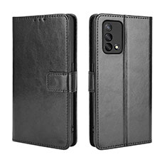 Handytasche Stand Schutzhülle Flip Leder Hülle BY5 für Oppo Reno6 Lite Schwarz