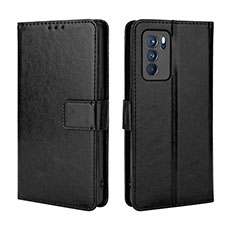 Handytasche Stand Schutzhülle Flip Leder Hülle BY5 für Oppo Reno6 Pro 5G India Schwarz