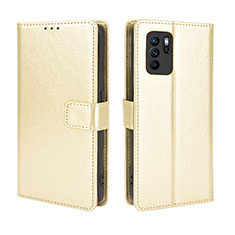 Handytasche Stand Schutzhülle Flip Leder Hülle BY5 für Oppo Reno6 Z 5G Gold