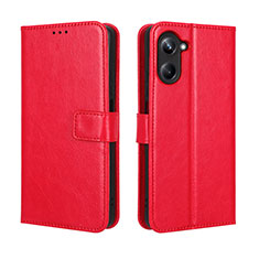 Handytasche Stand Schutzhülle Flip Leder Hülle BY5 für Realme 10 4G Rot