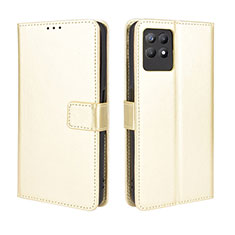 Handytasche Stand Schutzhülle Flip Leder Hülle BY5 für Realme 8i Gold