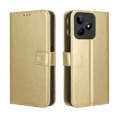 Handytasche Stand Schutzhülle Flip Leder Hülle BY5 für Realme C51 Gold