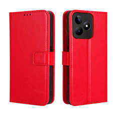 Handytasche Stand Schutzhülle Flip Leder Hülle BY5 für Realme C51 Rot