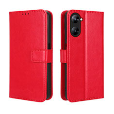 Handytasche Stand Schutzhülle Flip Leder Hülle BY5 für Realme Q5x 5G Rot