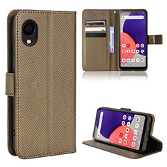 Handytasche Stand Schutzhülle Flip Leder Hülle BY5 für Samsung Galaxy A22 5G SC-56B Braun