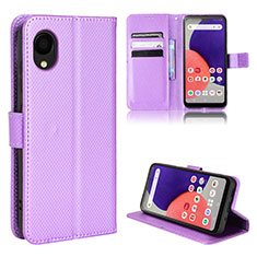 Handytasche Stand Schutzhülle Flip Leder Hülle BY5 für Samsung Galaxy A22 5G SC-56B Violett