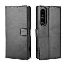 Handytasche Stand Schutzhülle Flip Leder Hülle BY5 für Sony Xperia 1 IV Schwarz