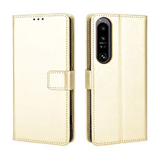 Handytasche Stand Schutzhülle Flip Leder Hülle BY5 für Sony Xperia 1 IV SO-51C Gold