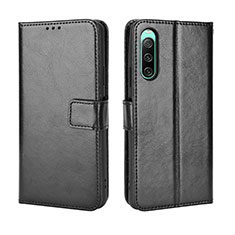 Handytasche Stand Schutzhülle Flip Leder Hülle BY5 für Sony Xperia 10 IV Schwarz