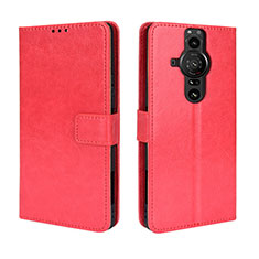 Handytasche Stand Schutzhülle Flip Leder Hülle BY5 für Sony Xperia PRO-I Rot