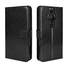 Handytasche Stand Schutzhülle Flip Leder Hülle BY5 für Sony Xperia PRO-I Schwarz