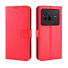 Handytasche Stand Schutzhülle Flip Leder Hülle BY5 für Vivo X80 5G Rot