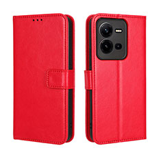 Handytasche Stand Schutzhülle Flip Leder Hülle BY5 für Vivo X80 Lite 5G Rot