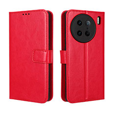 Handytasche Stand Schutzhülle Flip Leder Hülle BY5 für Vivo X90 Pro 5G Rot