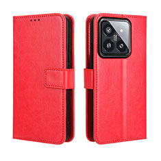 Handytasche Stand Schutzhülle Flip Leder Hülle BY5 für Xiaomi Mi 14 5G Rot