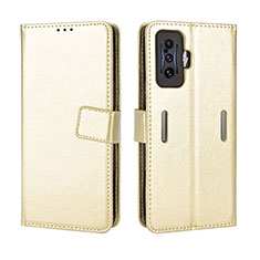 Handytasche Stand Schutzhülle Flip Leder Hülle BY5 für Xiaomi Poco F4 GT 5G Gold