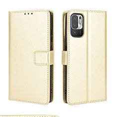 Handytasche Stand Schutzhülle Flip Leder Hülle BY5 für Xiaomi Redmi Note 10 5G Gold