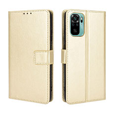 Handytasche Stand Schutzhülle Flip Leder Hülle BY5 für Xiaomi Redmi Note 10S 4G Gold