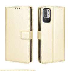 Handytasche Stand Schutzhülle Flip Leder Hülle BY5 für Xiaomi Redmi Note 10T 5G Gold