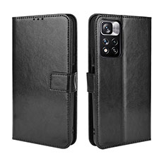 Handytasche Stand Schutzhülle Flip Leder Hülle BY5 für Xiaomi Redmi Note 11 Pro+ Plus 5G Schwarz