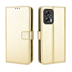 Handytasche Stand Schutzhülle Flip Leder Hülle BY5 für Xiaomi Redmi Note 11T Pro 5G Gold