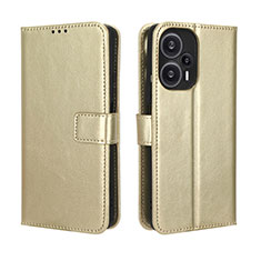 Handytasche Stand Schutzhülle Flip Leder Hülle BY5 für Xiaomi Redmi Note 12 Turbo 5G Gold