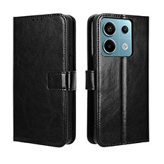 Handytasche Stand Schutzhülle Flip Leder Hülle BY5 für Xiaomi Redmi Note 13 Pro 5G Schwarz