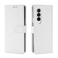 Handytasche Stand Schutzhülle Flip Leder Hülle BY6 für Samsung Galaxy Z Fold3 5G Weiß