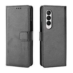 Handytasche Stand Schutzhülle Flip Leder Hülle BY6 für Samsung Galaxy Z Fold4 5G Schwarz