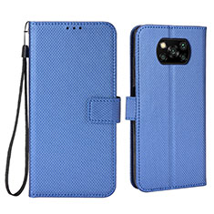 Handytasche Stand Schutzhülle Flip Leder Hülle BY6 für Xiaomi Poco X3 NFC Blau