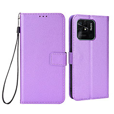 Handytasche Stand Schutzhülle Flip Leder Hülle BY6 für Xiaomi Redmi 10 India Violett