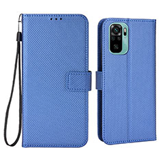 Handytasche Stand Schutzhülle Flip Leder Hülle BY6 für Xiaomi Redmi Note 10 4G Blau