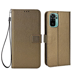 Handytasche Stand Schutzhülle Flip Leder Hülle BY6 für Xiaomi Redmi Note 10 4G Braun