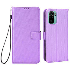Handytasche Stand Schutzhülle Flip Leder Hülle BY6 für Xiaomi Redmi Note 10 4G Violett
