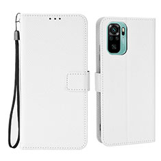 Handytasche Stand Schutzhülle Flip Leder Hülle BY6 für Xiaomi Redmi Note 10 4G Weiß