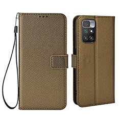 Handytasche Stand Schutzhülle Flip Leder Hülle BY6 für Xiaomi Redmi Note 11 4G (2021) Braun